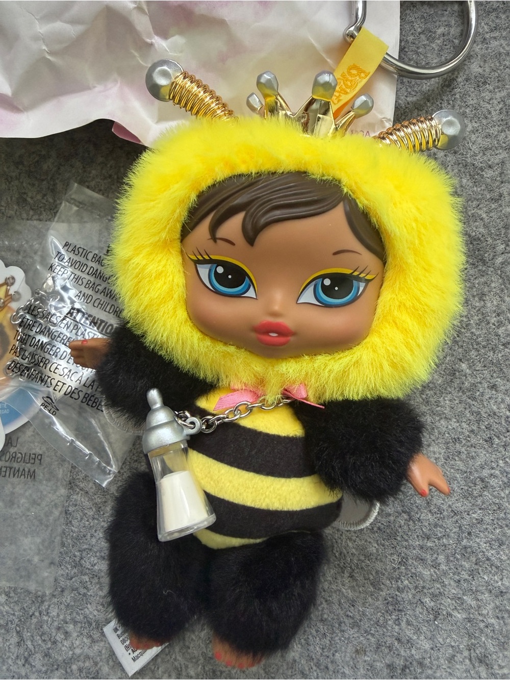 Bratz Bratziez Queen Bee Yazmin Plush Doll Keychain